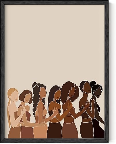 HAUS AND HUES Arte de pared para mujeres negras, decoración de pared para dormitorio de mujeres, decoración de empoderamiento de mujeres, arte de