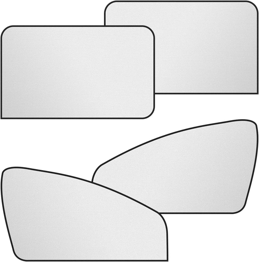 Magnetic Car Front & Rear Window Sun Shade, Full Blackout Auto Side Window Covers, UV Rays Protector Windshield Privacy Curtain, Sun Heat Blocker Auto Interior Accessory for SUV, Truck (4PCS)