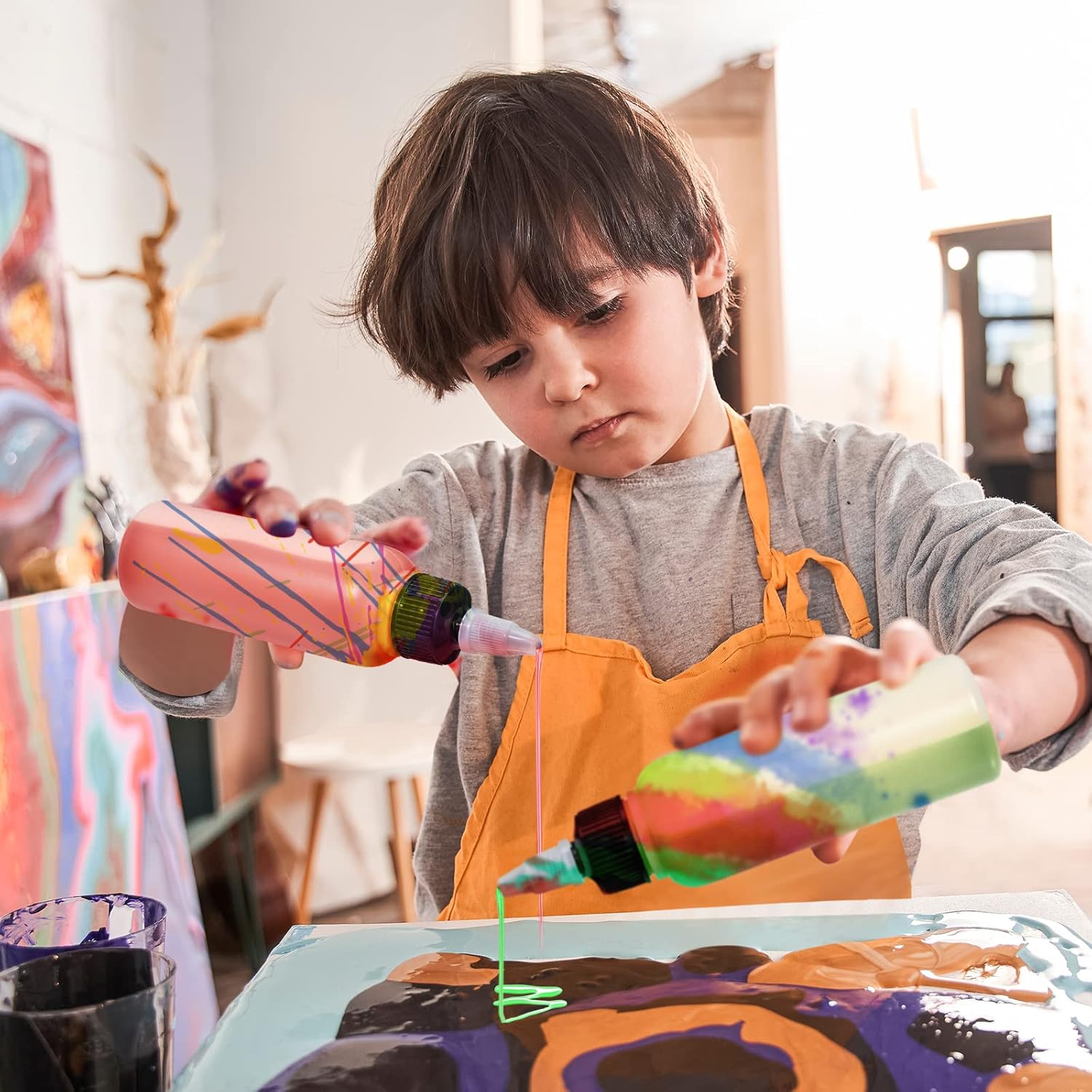 Epakh 60 Pieces Plastic Squeeze Bottles 4 oz Condiment Dispensing Bottles with Twist Top Cap Sauce Squirt Empty Squeeze Containers for Condiment Cookie Decorating Sauces Arts Crafts Lab Oil - Image 7