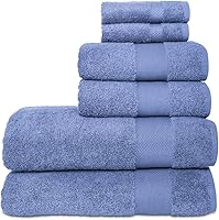 Vista 54 de Hencely Juego de 2 toallas de mano de lujo (16 x 28 pulgadas), algodón turco suave, absorbente, de secado rápido, para cara, cuerpo, cocina y baño