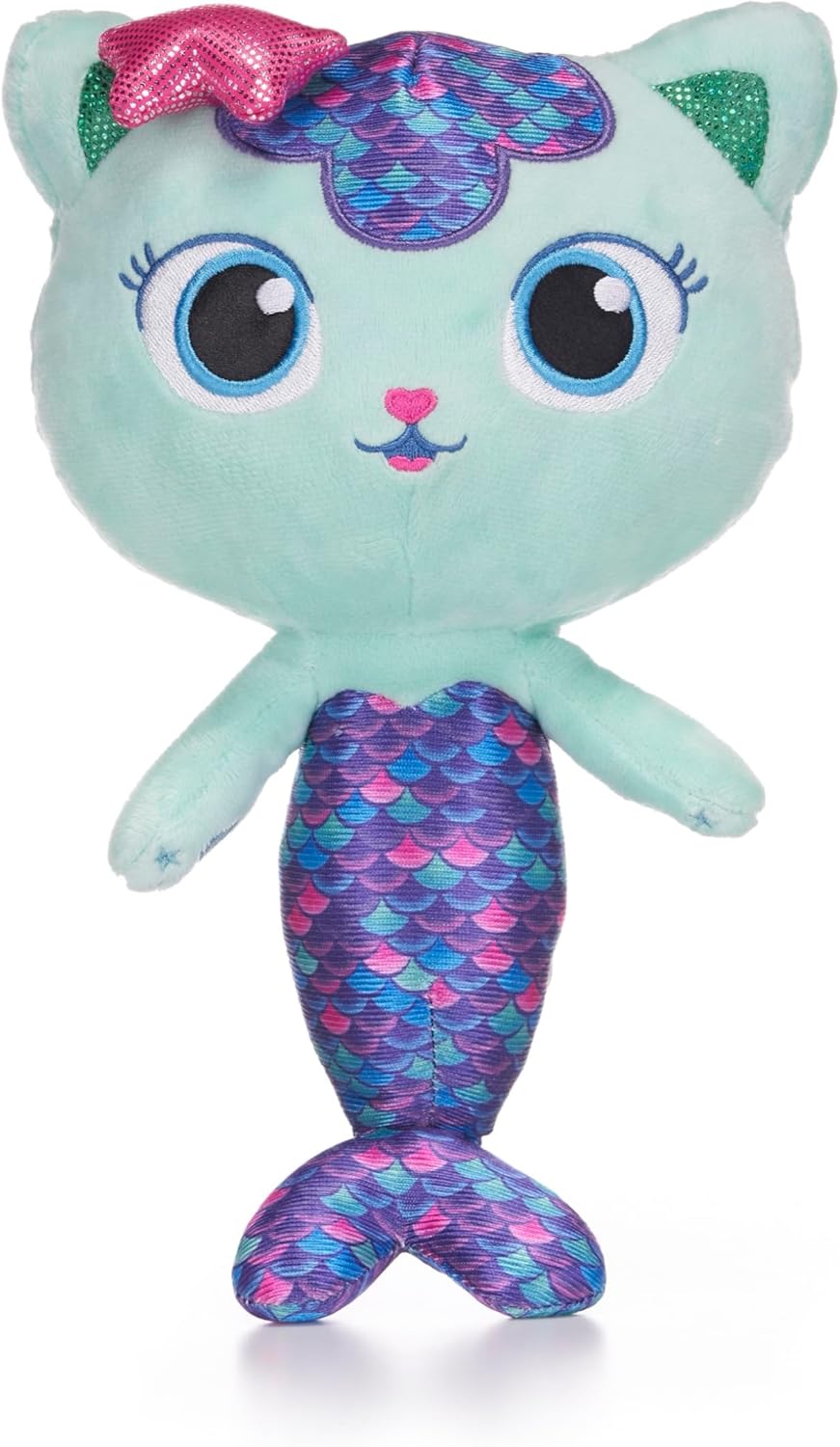 Posh Paws 50104 Gabby's Dollhouse 25cm (10-inches) Mercat Character Soft Plush Toy, Green