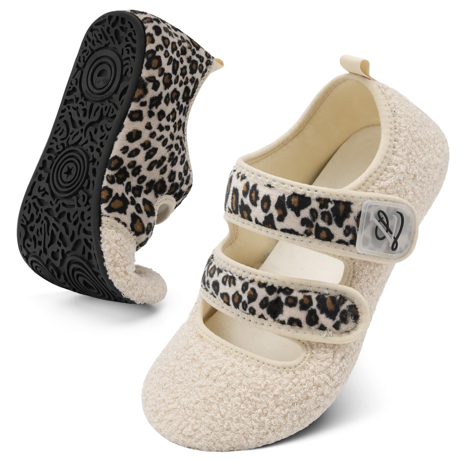 LeIsfIt Womens Mens Slippers Soft House Slippers Warm Fuzzy House Shoes Slipper Socks with Rubber Sole