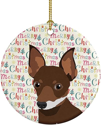 Miniatura 192 de Caroline's Treasures Adorno navideño de husky siberiano en blanco y negro #2 de cerámica para árbol de Navidad, decoración colgante para el hogar,