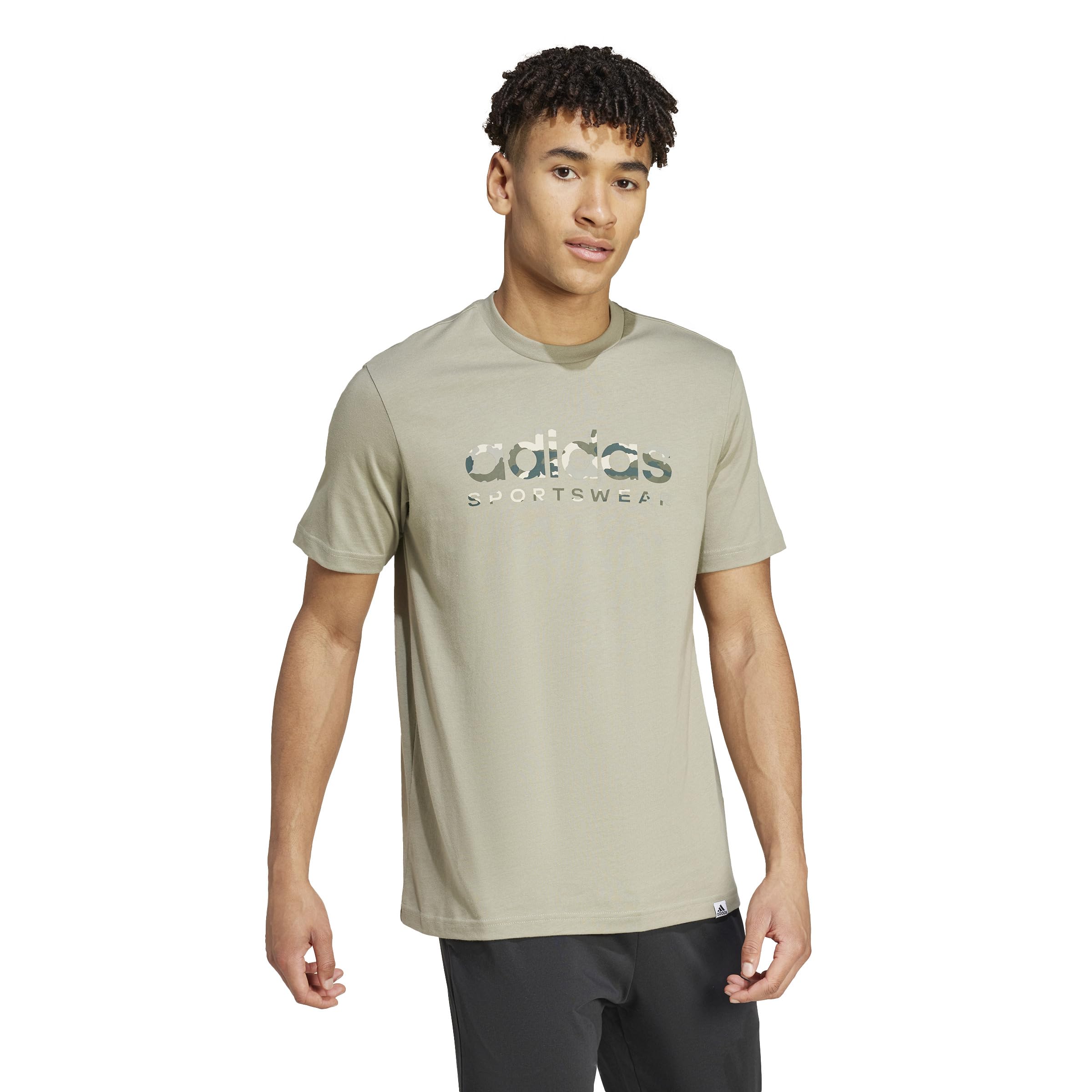 adidas Playera con Estampado Lineal de Camuflaje Playera con Estampado Lineal de Camuflaje Hombre