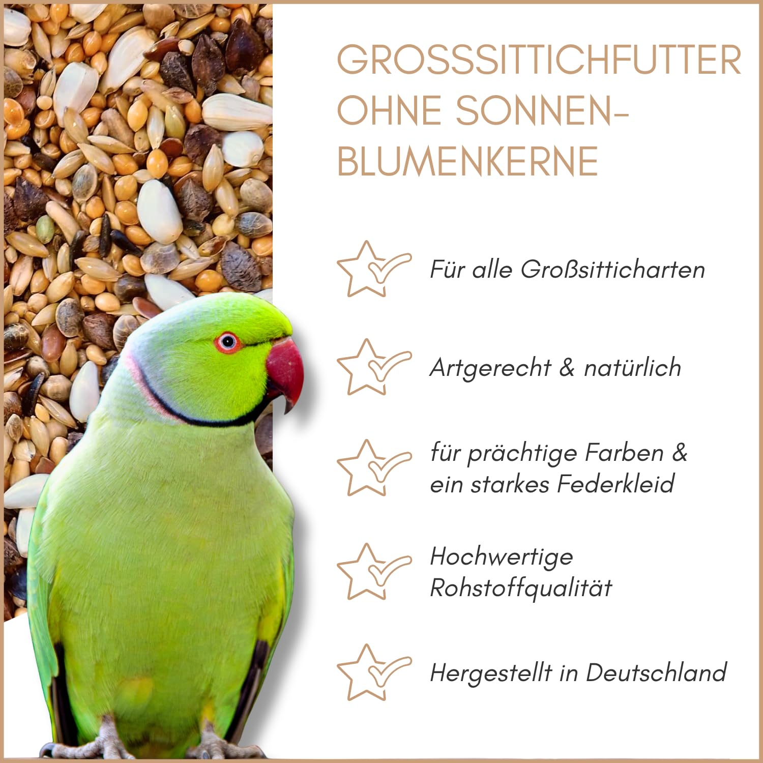 Supravit Vogelfutter Großsittiche Spezial 25kg - leicht bekömmliches Sittich Futter ohne Sonnenblumenkerne I schmackhaftes Alleinfutter für Ziervögel & Papageien