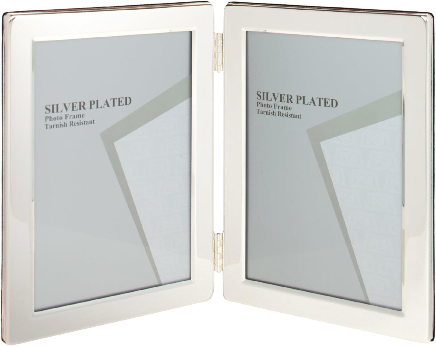 Viceni UNPF3-35 Silver Plated Double Aperture Picture Photo Frame, 3.5 by 5-Inch
