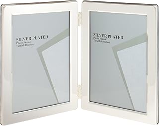 Unity Viceni 10 x 15cm Double Cadre Photo Portrait, Plaqué Argent