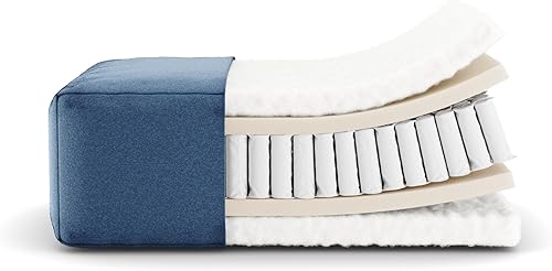 Miniatura 3 de Nuevo reemplazo del colchón del futón con cubierta lisa, bobina con bolsillos, espuma viscoelásticaresortes internos, Algodón, Caqui