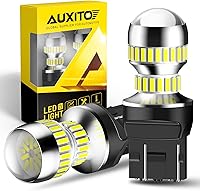 AUXITO 7440 7443 LED Bulbs 6000K Xenon White - 500% Brighter Backup Reverse Brake Tail Turn Signal Lights, Plug & Play T20 7441 7444 Upgrade