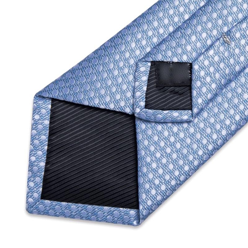Corbata de seda con diseño a cuadros y cachemira para hombres miniatura 4