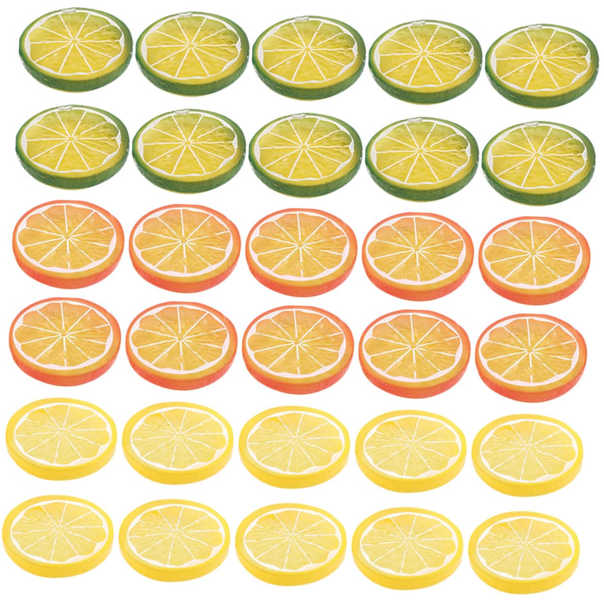 STOBAZA 90stücke Künstliche Zitronenscheiben Realistische Fake Obstscheiben Für Fotografie Party-Dekoration Und Kreative Bastelprojekte Tisch Und