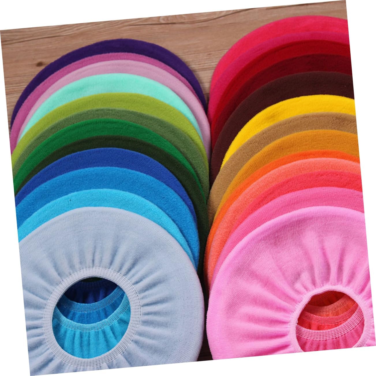 10-Piece Colorful O-Shaped Toilet Seat Covers Universal Bathroom Pads Easy to Install Suitable for Home Public Restrooms Random Color