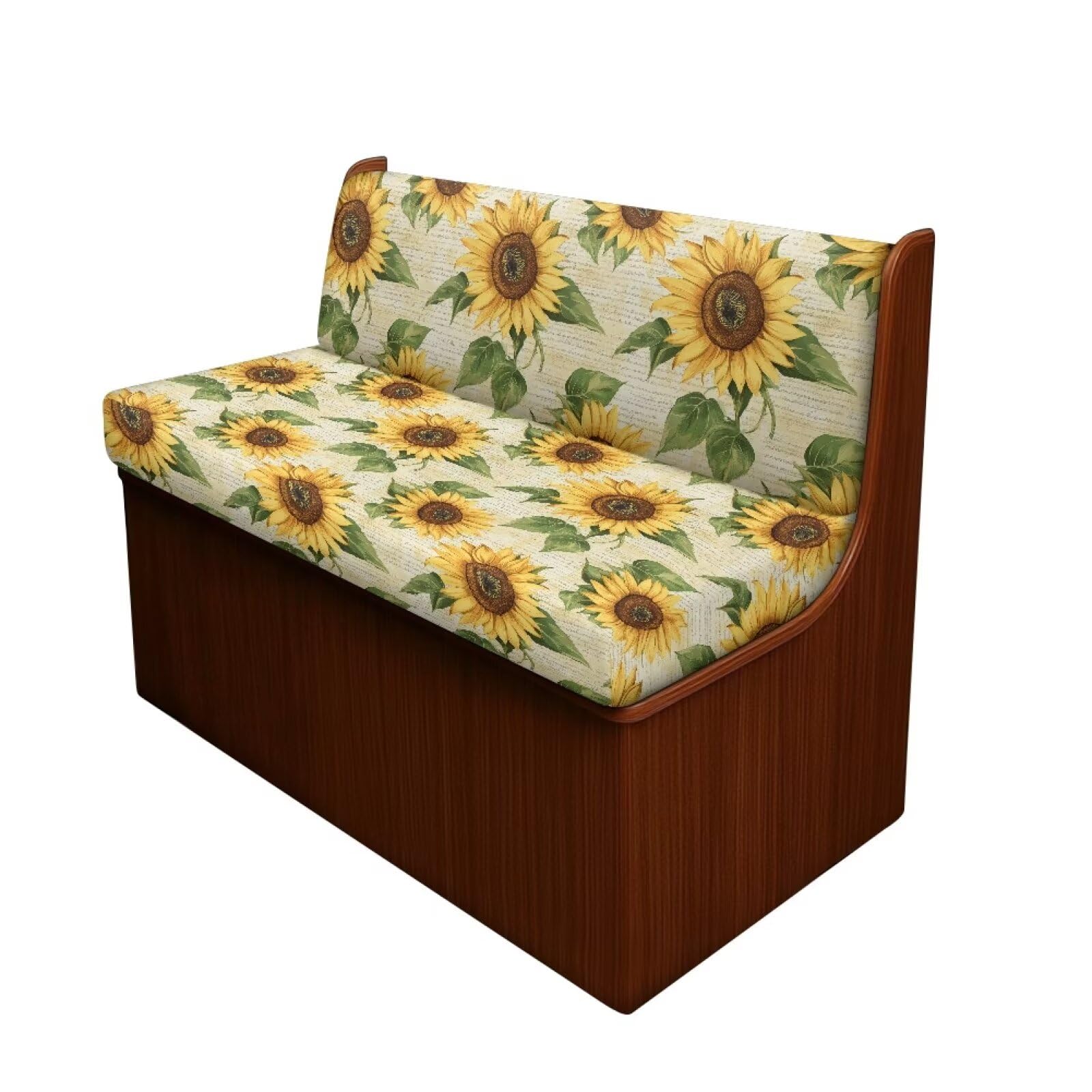 SUITOSELFY Vintage Sunflower Print RV Dinette Cushion Covers Stretch Camper Cushion Covers Couch Cover 2 Cushion Slipcovers RV Couch Cover RV Bench