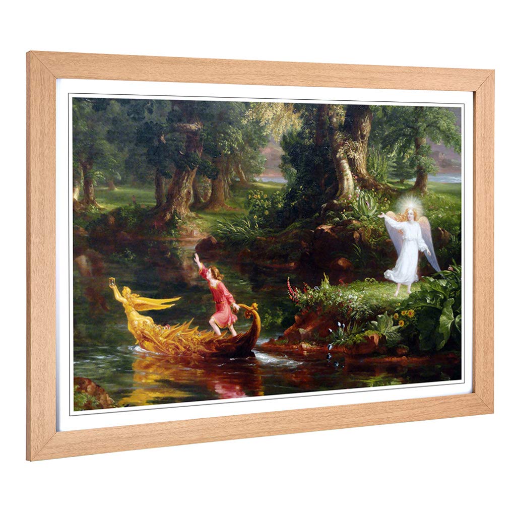 Big Box Art Framed Print of Thomas Cole The Voyage of Life Youth Design | Wall Art Picture | Home Decor for Kitchen, Living Room, Bedroom, Hallway, Oak, A2 / 24.5x18 Inch / 62x45cm