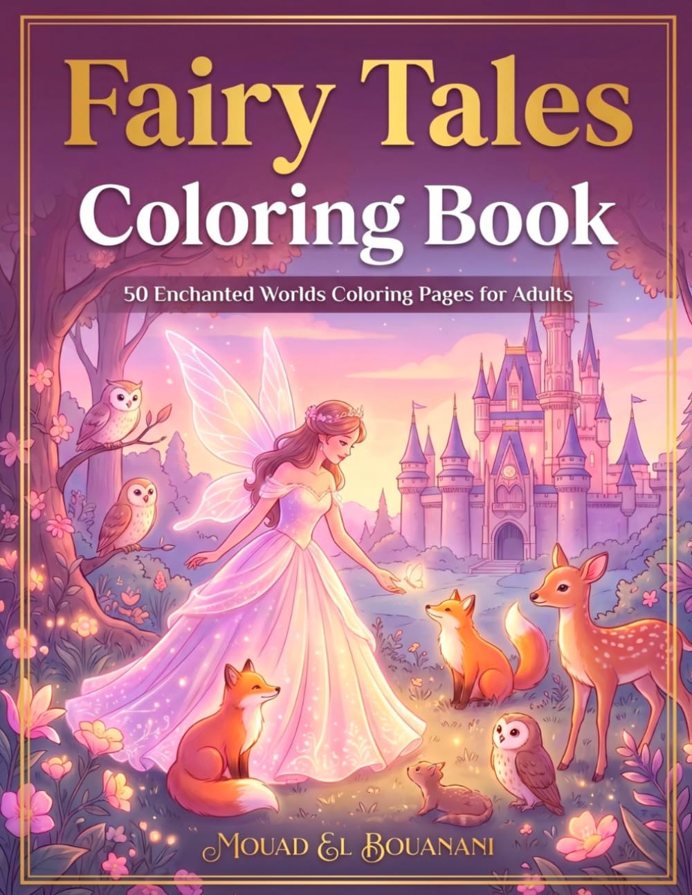 Fairy Tales Coloring Book for Adults: 50 Enchanted Worlds Coloring Pages for Adults (Fantasy Realms Coloring Collection)