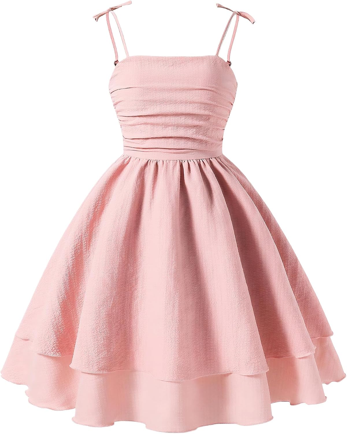 Happy Cherry Girls Dresses Summer Cute Clothes for Teens Casual Spaghetti Strap Swing Smocked A Line Beach Sundress 8-16Y