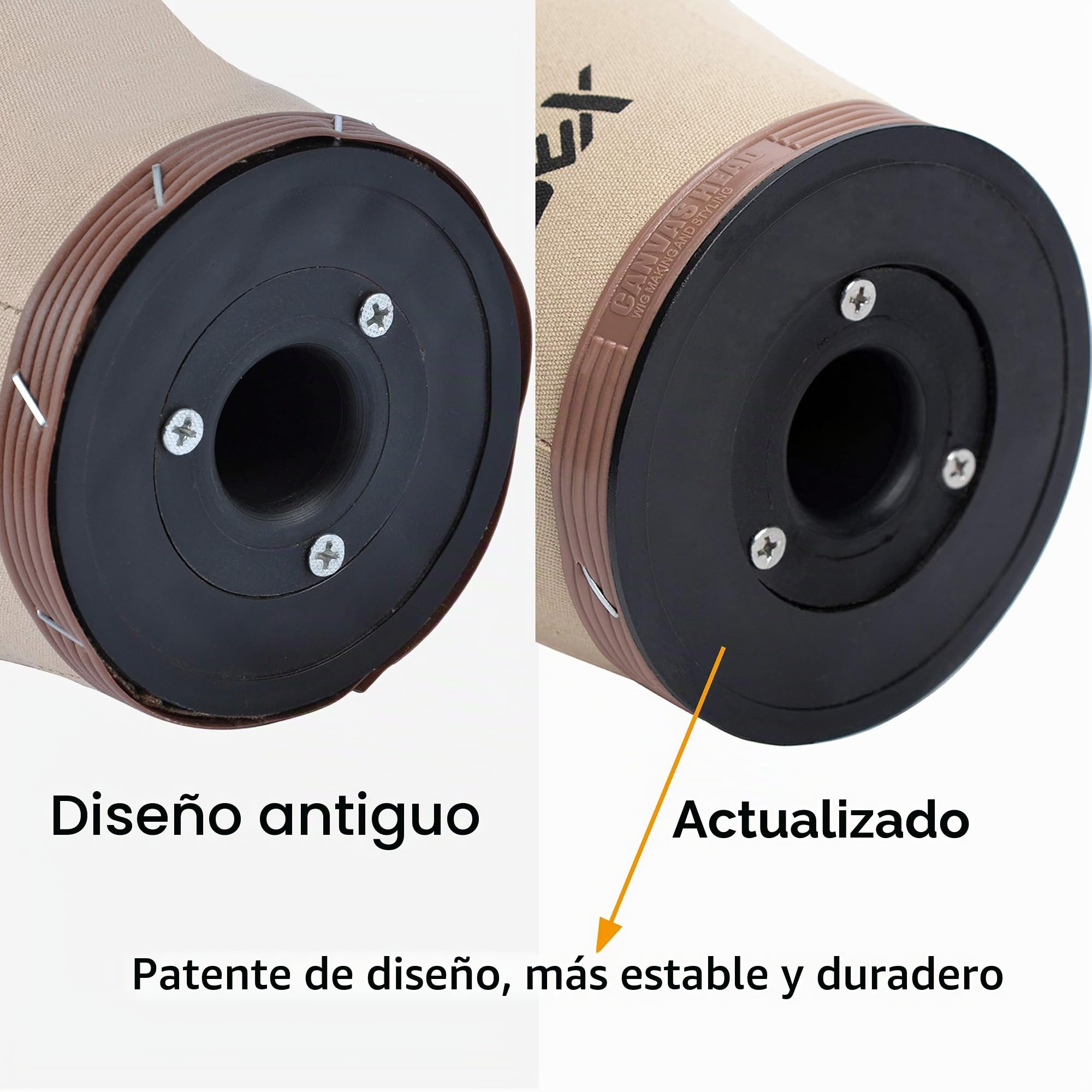 gexworldwide AOKEY GEX Cabeza de maniquí, lienzo de corcho, 51-61 cm, 22"