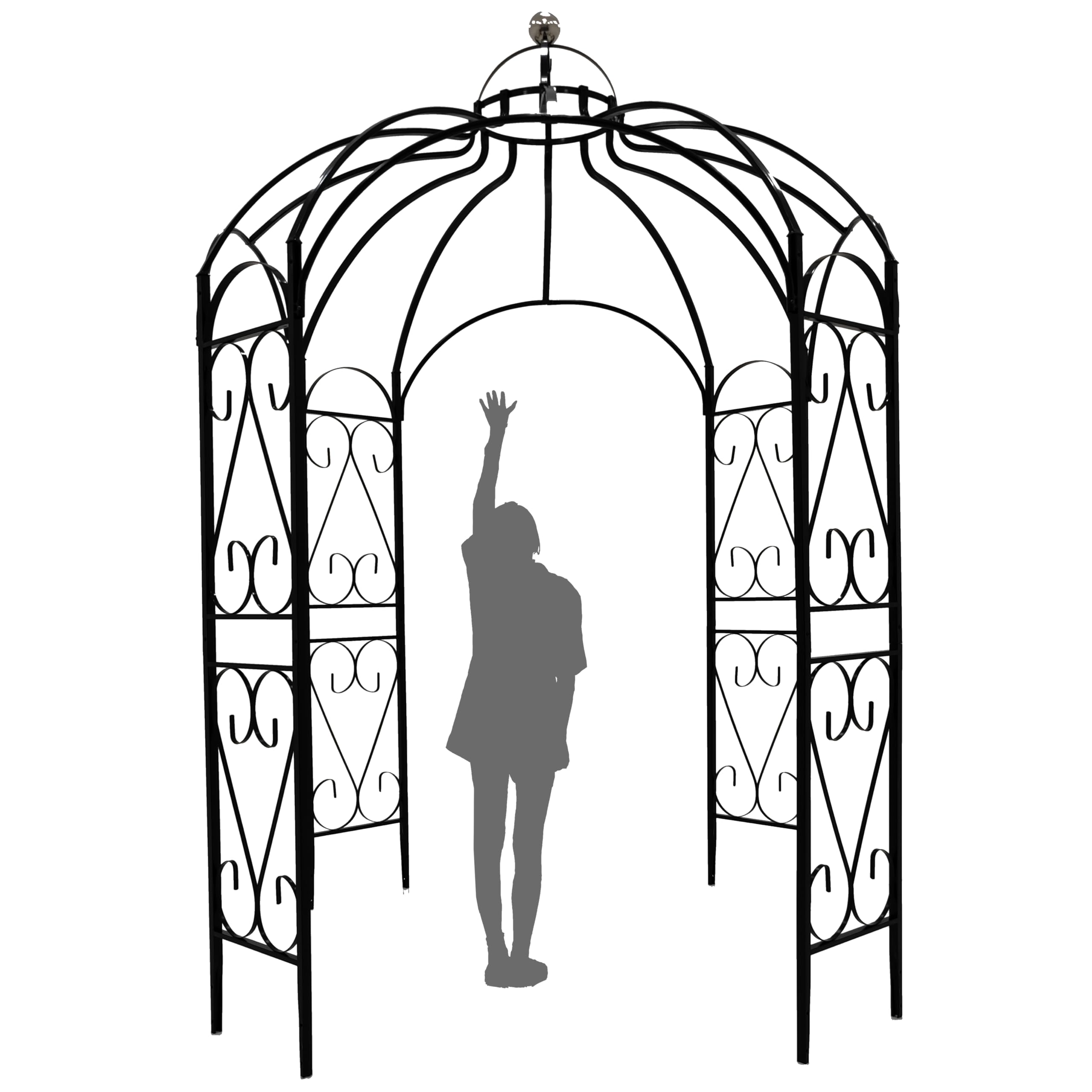 Photo 1 of OUTOUR 9FT Iron Garden Gazebo Arbour Arbor