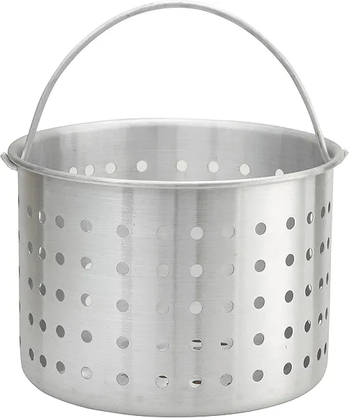 Winware Professional Aluminum Steamer Basket Fits 20-Quart Stock Pot, Silver