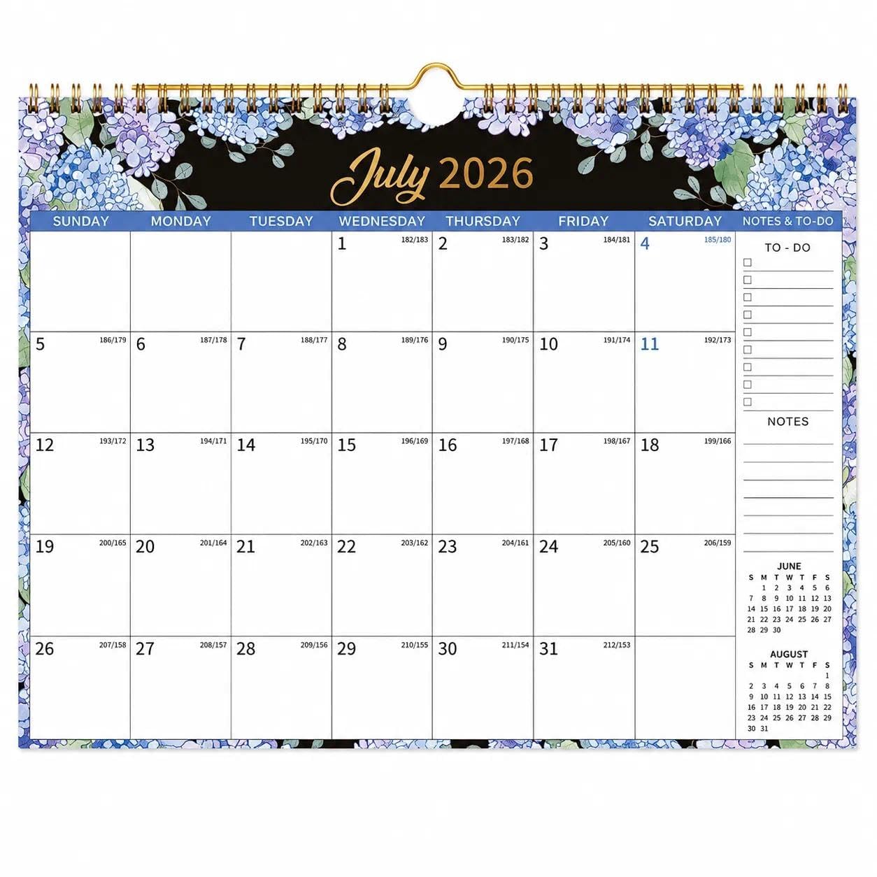 Family Calendar 2026-2027, 18-Month Wall Calendar (Jul. 2026 to Dec. 2027)