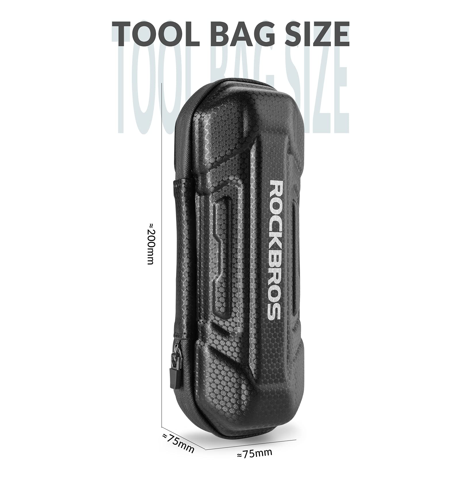 ROCKBROS Sacoche Outil Vélo Style-Bidon Sac Cadre VTT Multifonctionnel Sac de Kits Réparation Rangement Étanche Portable Compartiment Interne Vélo Route pour Mini Pompe Clé Tournevis Noir (Non Outil)