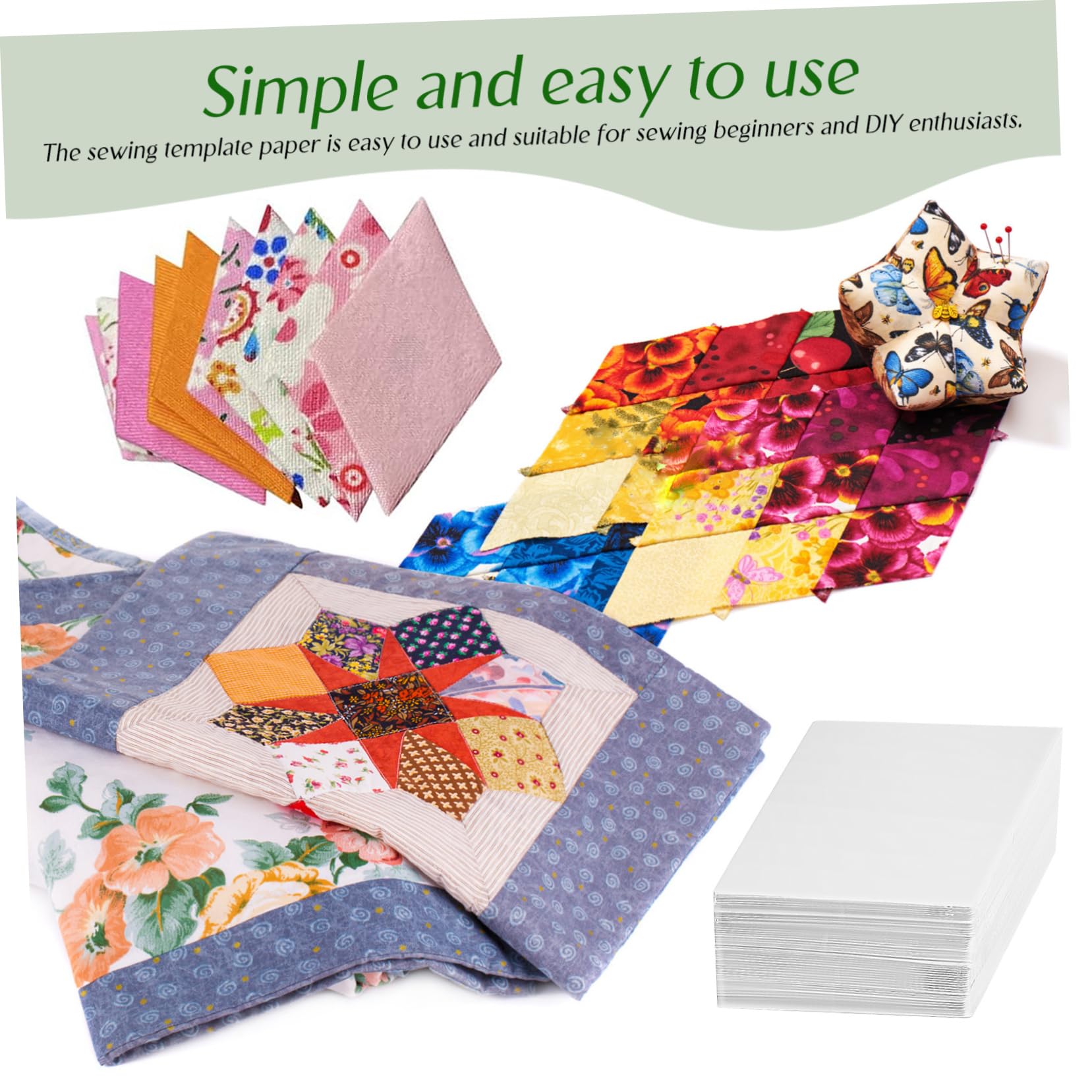 UTHCLO Quilting Paper 200 Stück - DIY Patchwork Schablonen Für Nähanfänger
