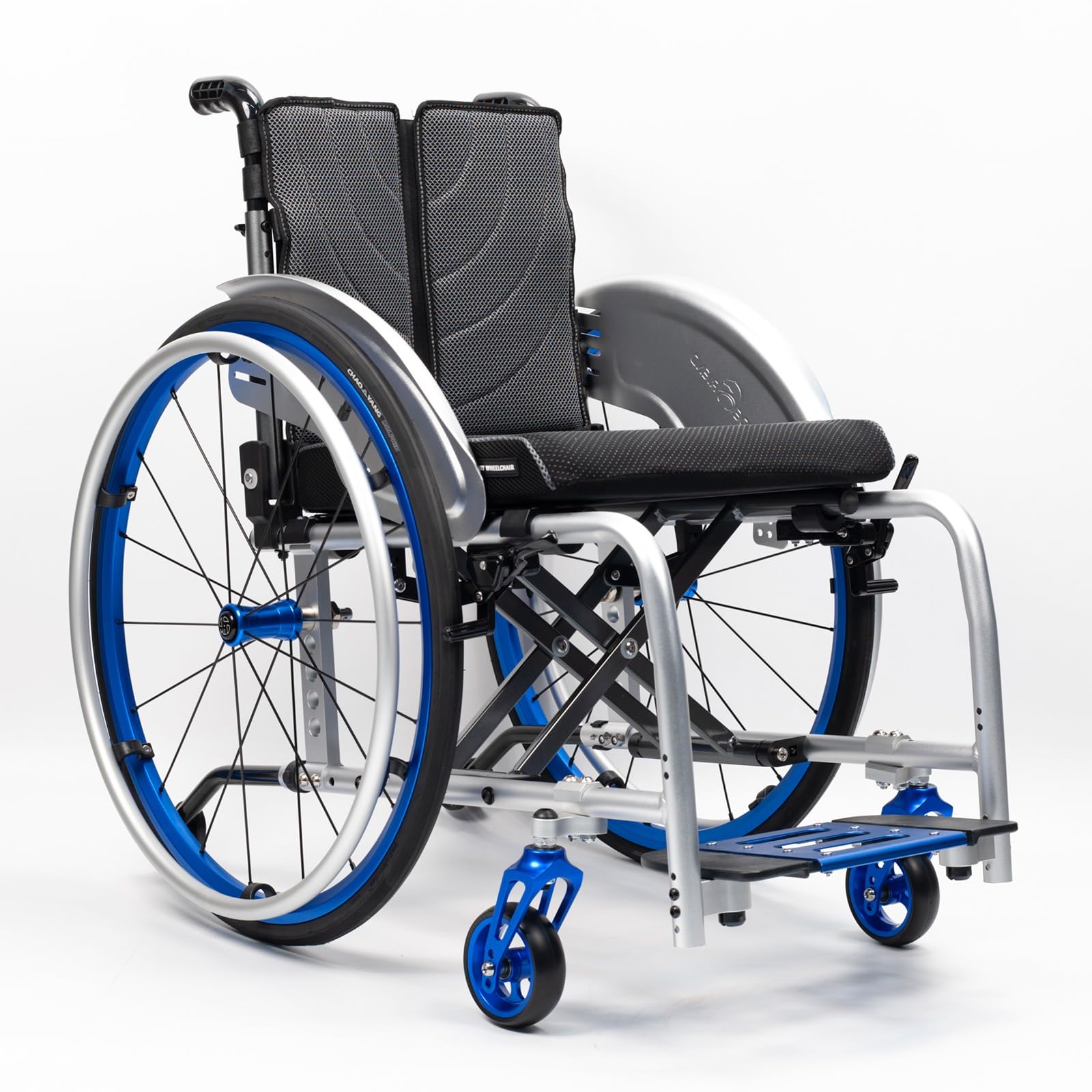 Sedia a rotelle pieghevole,Alluminio, Doppio sistema frenante,Sport per Sedie A Rotelle Adulto, semovente manuale con poggiagambe oscillante(E,Seat width 38cm/15in)