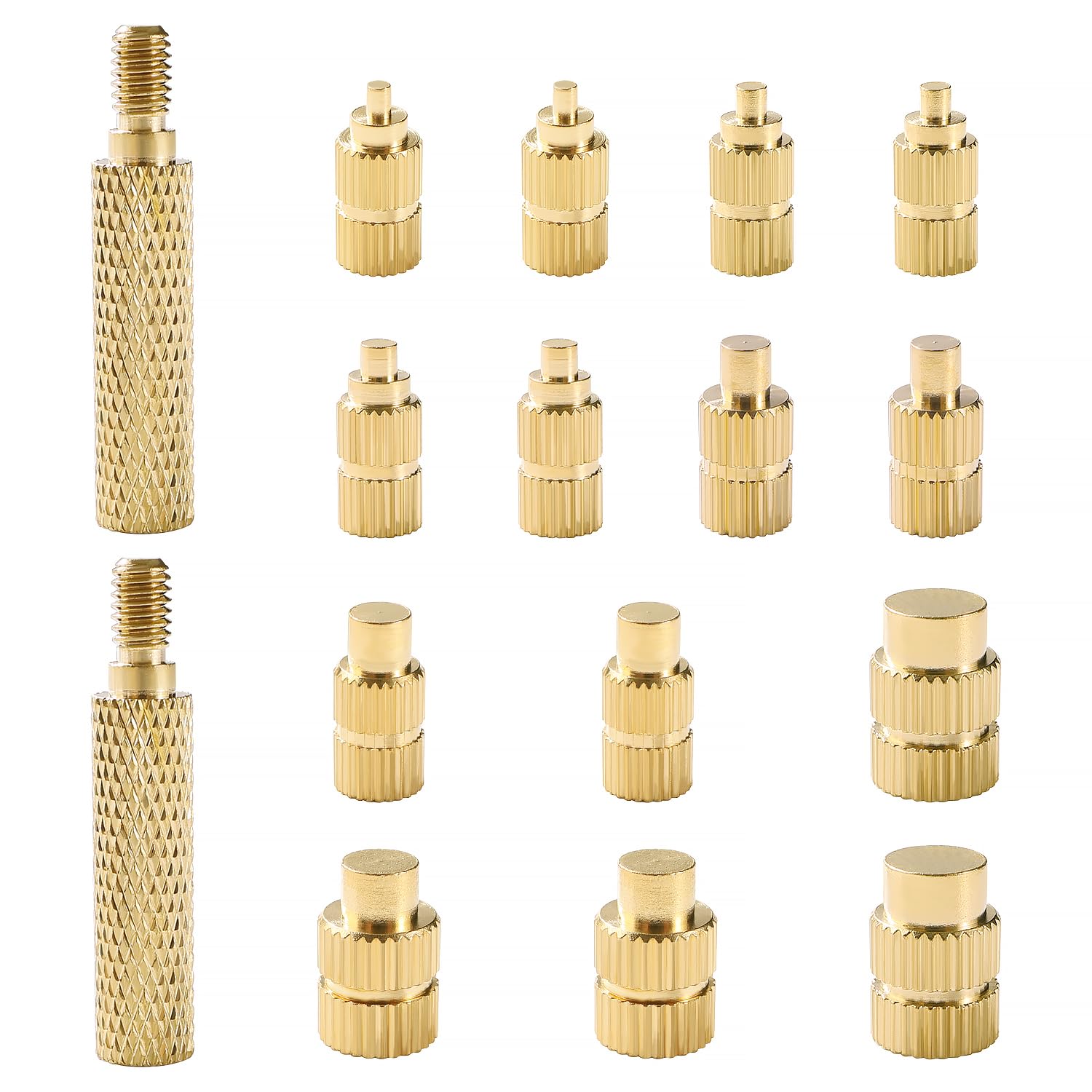 YIXISI 16 PCS M2 M2.5 M3 M4 M5 M6 M8 Heat Set Insert Tool Kit, Hot Mel-t Nut Embedded Insertion Tip, Melting Aid Tips
