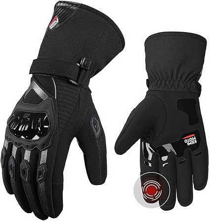 KEMIMOTO Guantes Moto Invierno, Impermeable de Manera Eficiente Guantes Moto Hombre Homologados Protección Multicapa Conserva Calor Pantalla Táctil, Deportes al Aire Libre Esquí Motociclismo