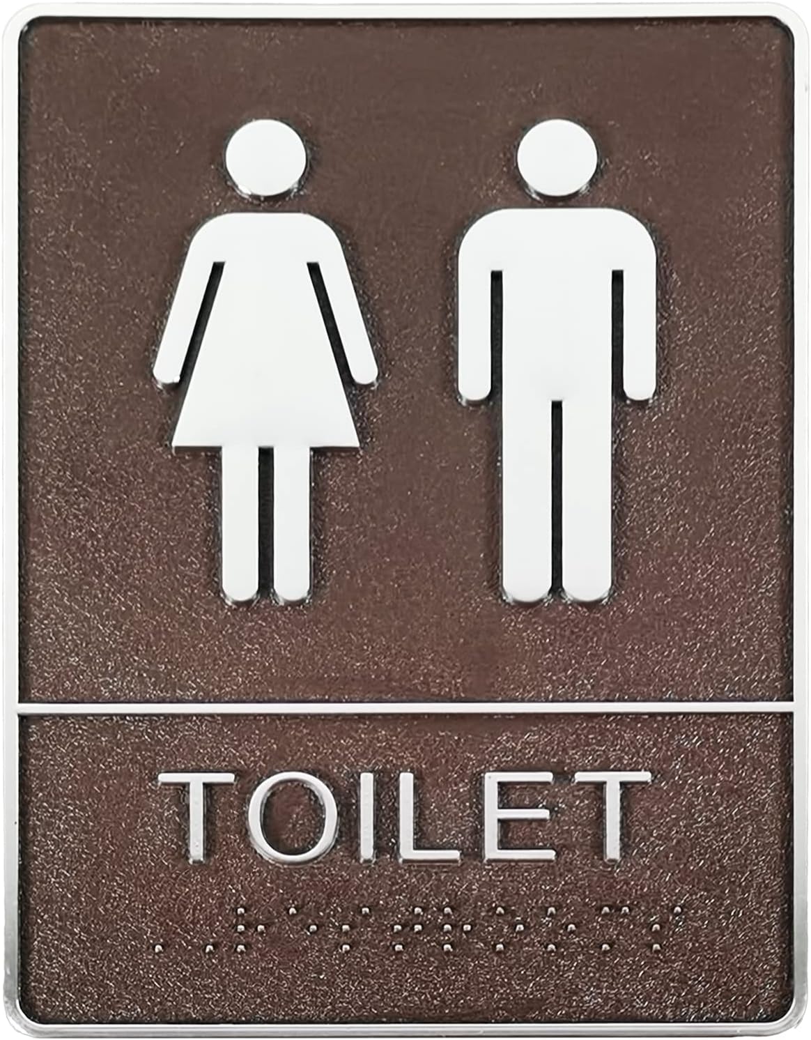 Amazon.com : FixtureDisplays® 6X8" Unisex Toilet Door Sign Leather ...
