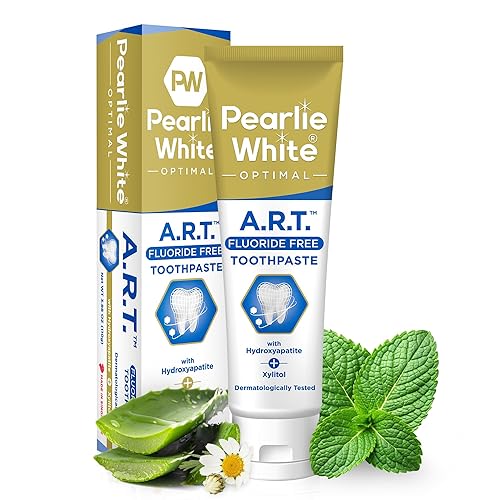 Pearlie White Pasta de dientes sin flúor de remineralización activa  3.8 onzas  Pasta de dientes remineralizante para reparación de esmalte dental