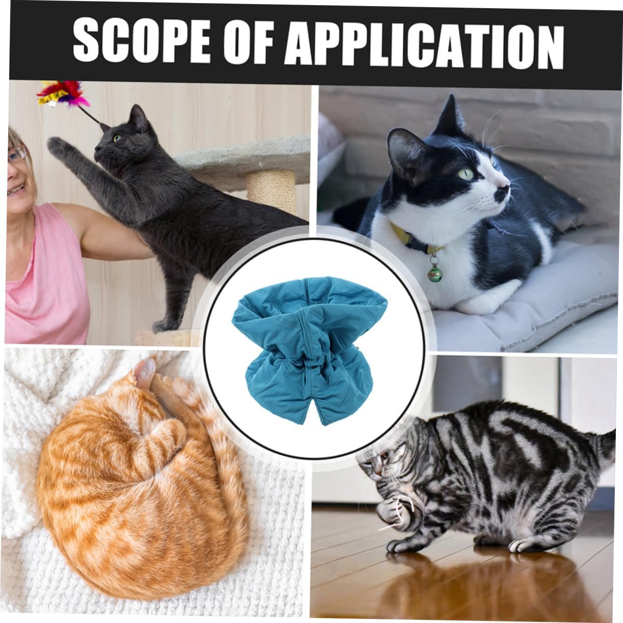 balacoo 3pcs Adjustable Cat Collar Comfortable Elizabethan Cone for Soft for Photoshoots and Lake