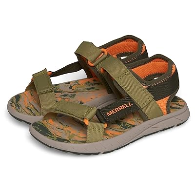 Merrell Kids Kahuna Web 2.0 (Toddler/Little Kid/Big Kid) Kids Shoes Olive/Orange