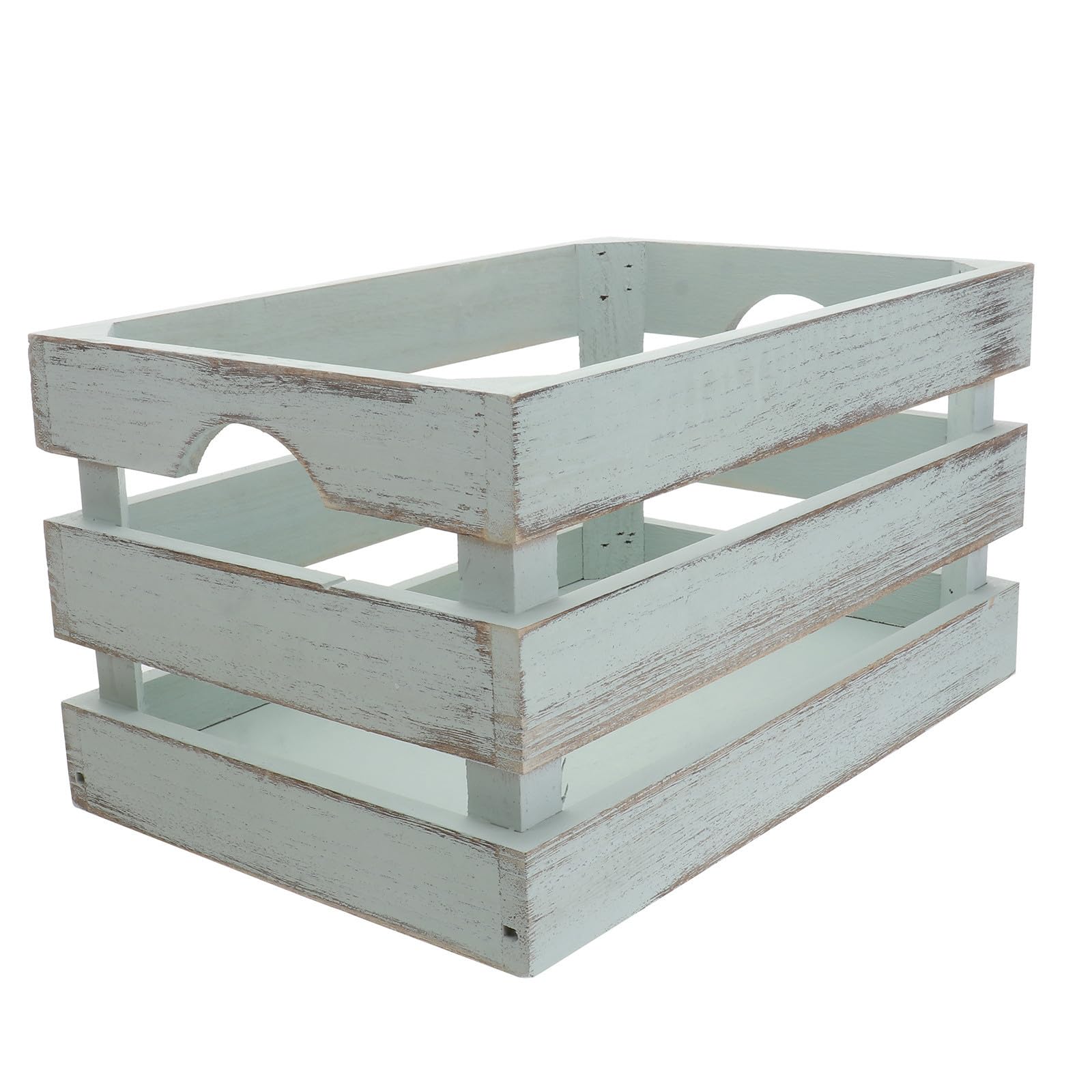 Cesta de madera maciza para solucionar el desorden de juguetes de niños
