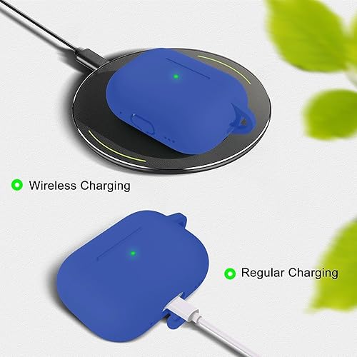 Vista 136 de Funda compatible con AirPods de tercera generación, accesorios de protección de silicona con llavero y kit de limpiador para mujeres y hombres, LED