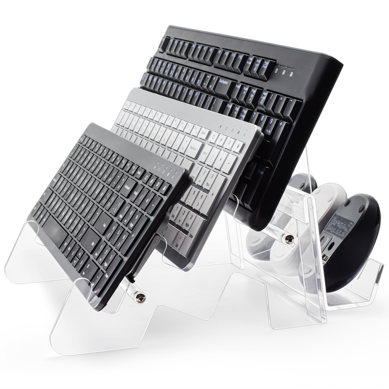 Snapklik.com : Acrylic Keyboard And Mouse Display Stand, 3 Tier ...