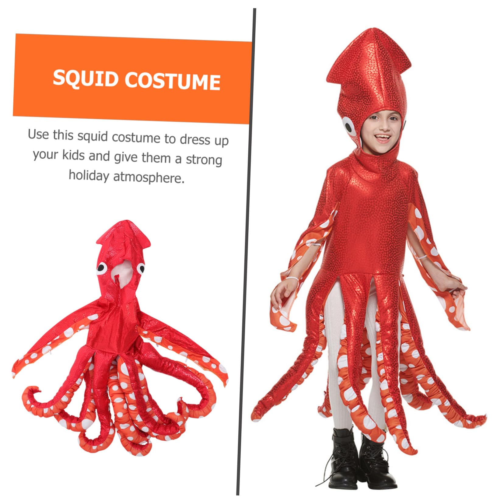 Halloween Kostium Ośmiornicy Chłopiec Dziewczynka Zabawny Kombinezon Cosplay Imprezy i Występy Sceniczne Strój Przyjęcia Tematyczne i Halloweenowe Maluchów