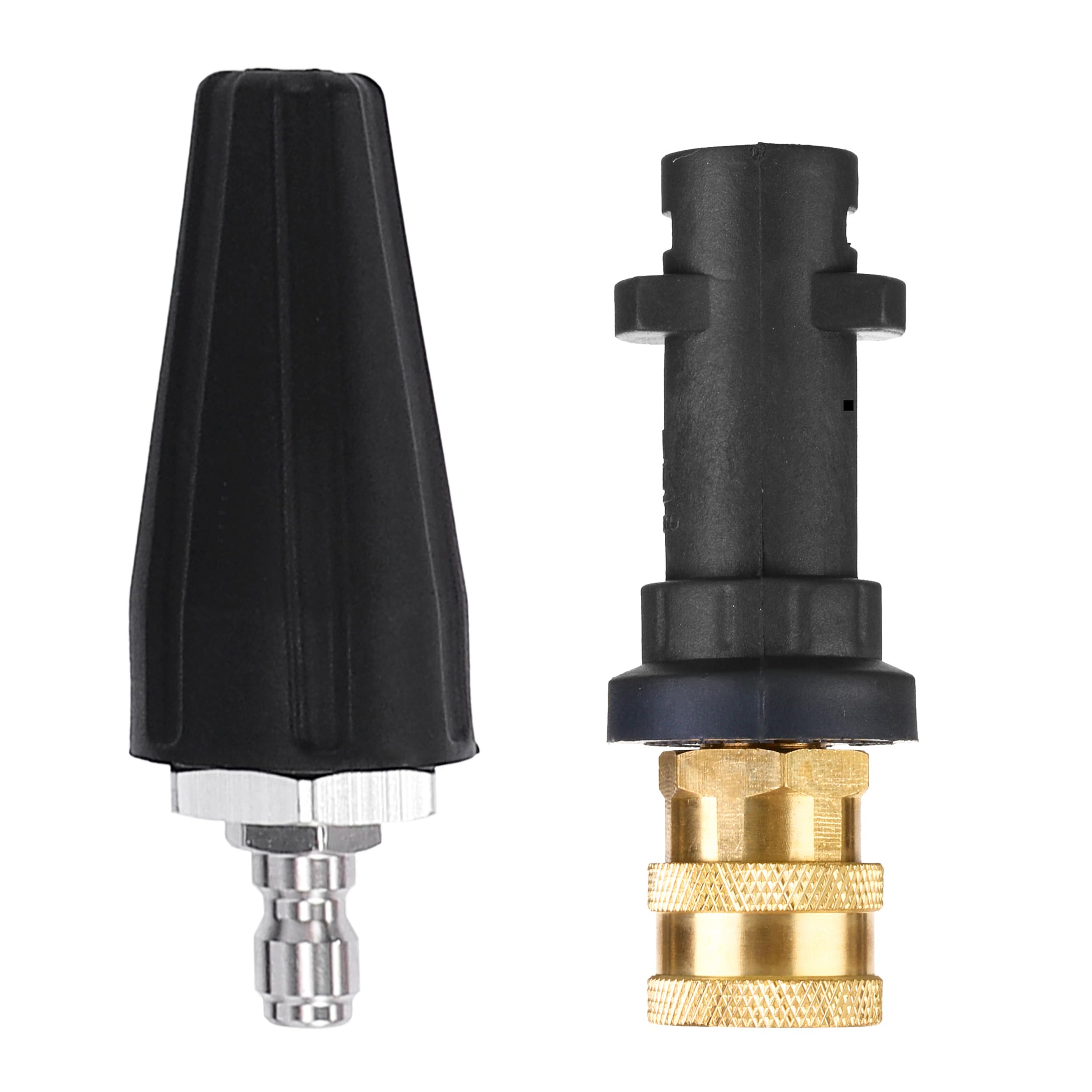 Tool Daily Turbo Nozzle for Pressure Washer with Adapter for Karcher K Series K2 K3 K4 K5 K6 K7, 360° Rotating Spray Nozzle with 1/4 Inch Quick Connect, 2.5 GPM, 2500 PSI