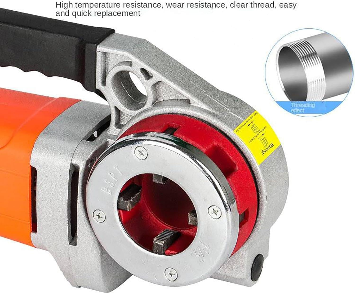 Set di filiere per tubi elettrici tenuti in mano da 2000 W/2300 W Set di filiere per tubi elettrici per filettature per tubi elettrici Set di stampi per tubi per filettare tubi elettrici,4heads