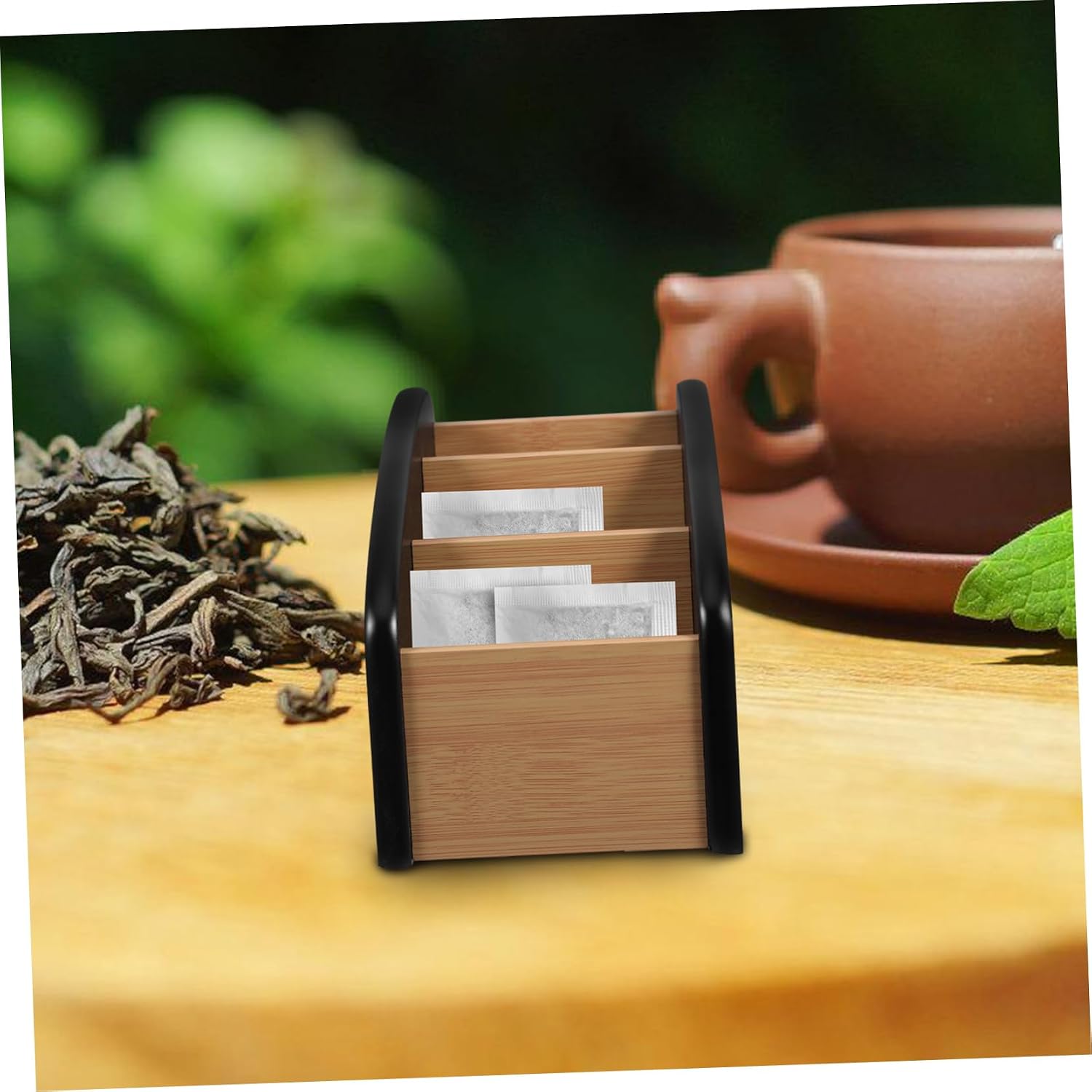 LABRIMP 1pc Tea Bag Sugar Bag Storage Box Tea Box Organizer Counter Sugar Packet Holder