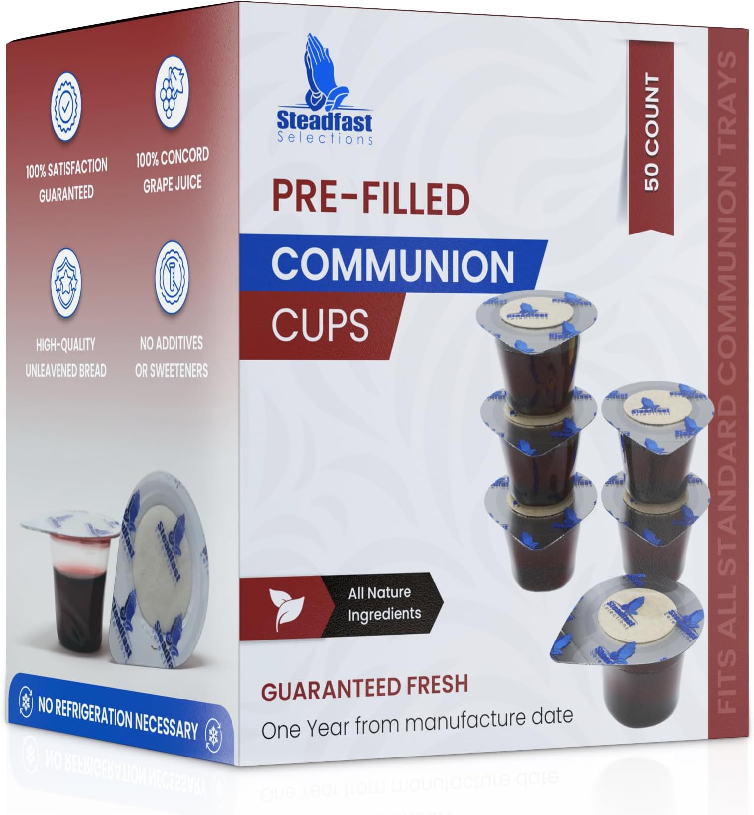 World Communion Chalice Concord Grape Juice And Bread - 600 Units - Ships Free