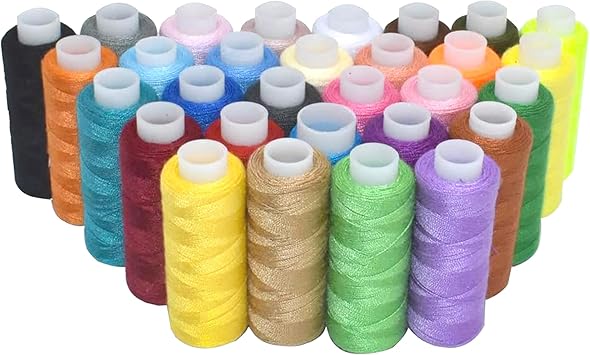 Sewing Threads Kits Polyester 30 Spool 250 Yards Per Spools for Hand Machine Sewing 30 Colors