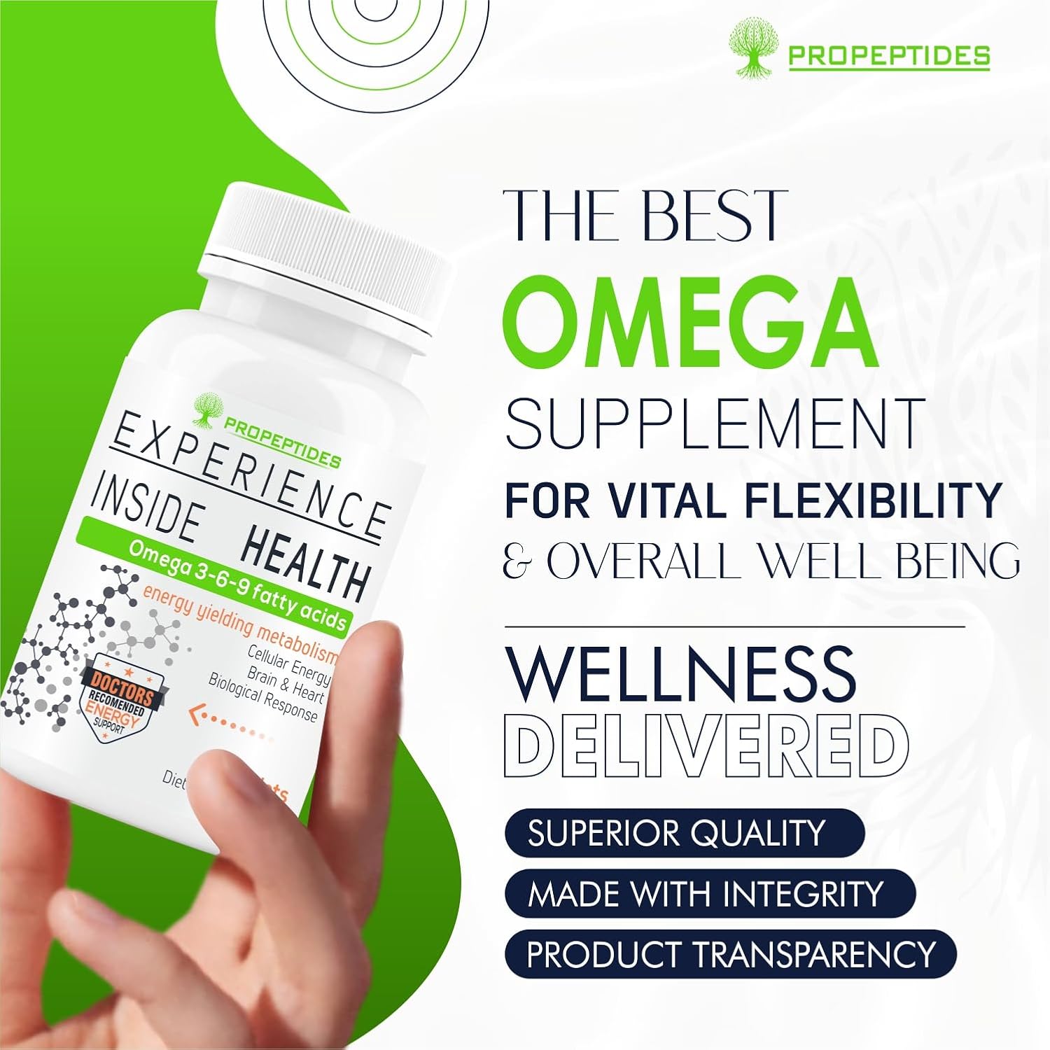 Propeptides Omega-3 Vegetarian Capsules Supplement-60 Propeptides Omega-3 Vegetarian Capsules Supplement-60