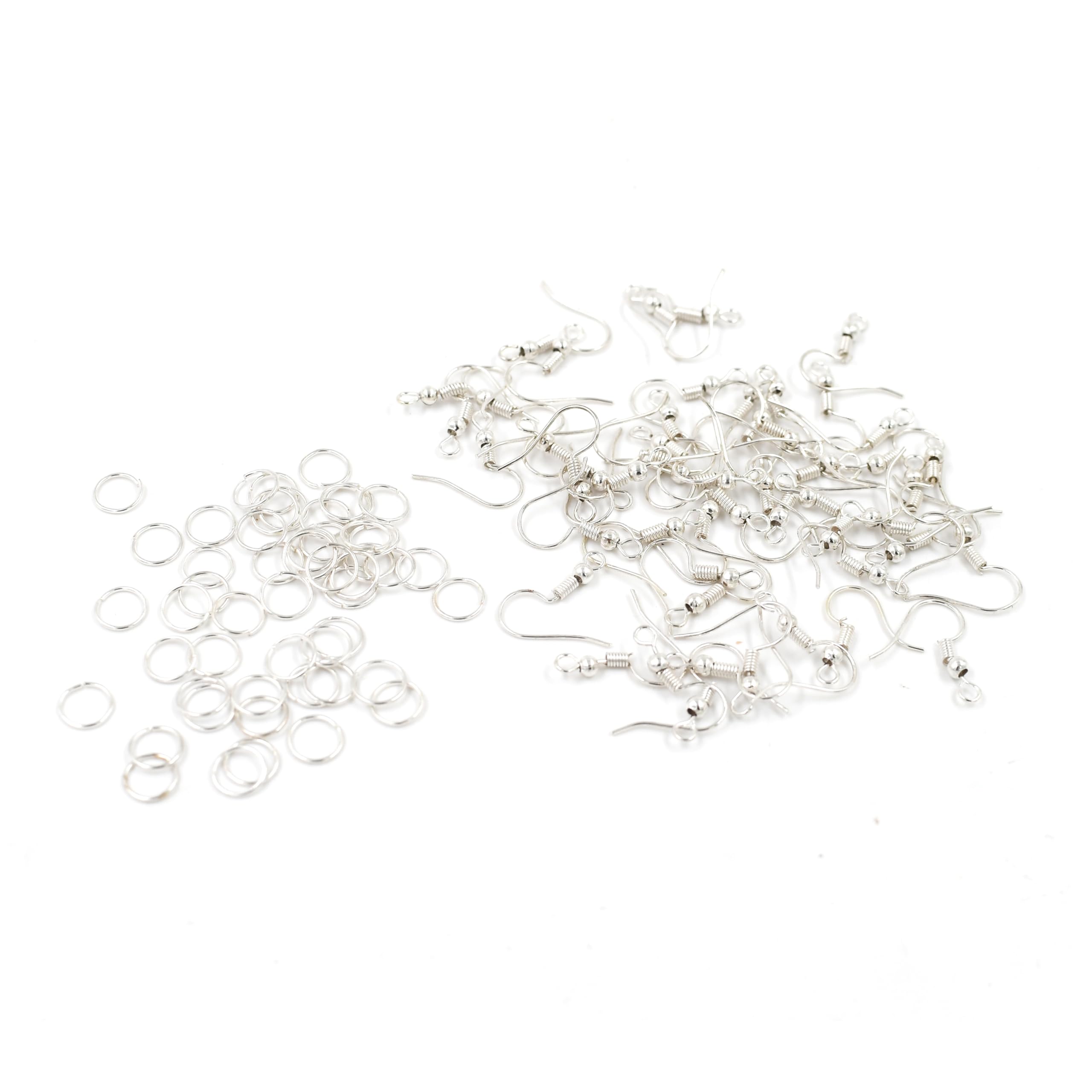 IVEI DIY Earring Hooks & Jump Rings for Jewellery Making – Bulk Pack | DIY Projects, Quilling & Craft | Ideal for Artists, Professionals, Kids (Set of 50 - Silver)-image-6