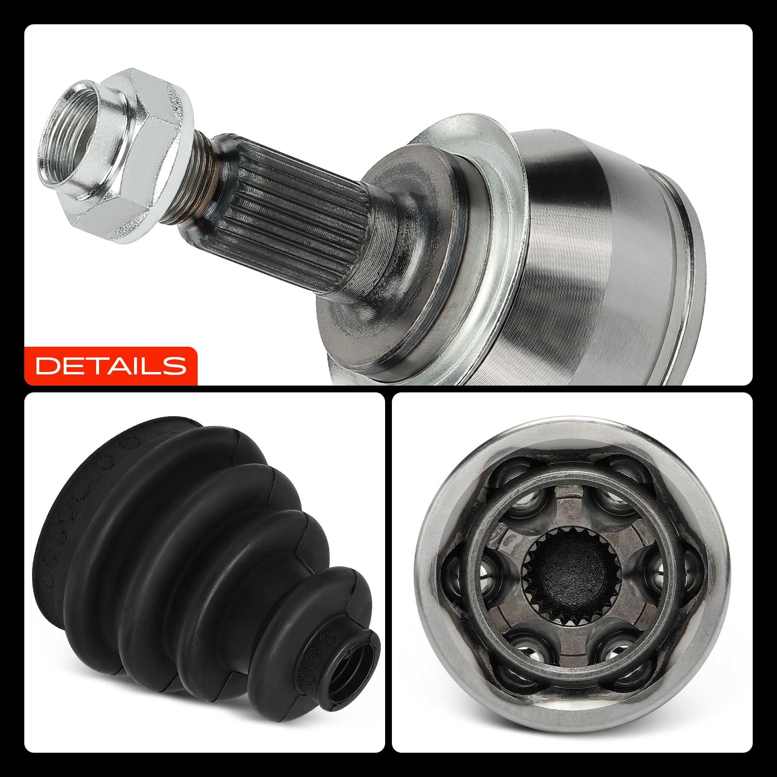 Frankberg Kit de junta homocinética del lado de la rueda delantera | Compatible con: M.i.n.i Convertible R52, M.i.n.i Countryman R60, M.i.n.i R50 R53