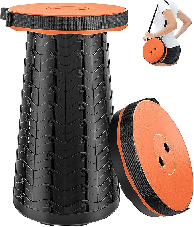 WINUGUESS Portable Telescoping Camping Stool, Adjustable