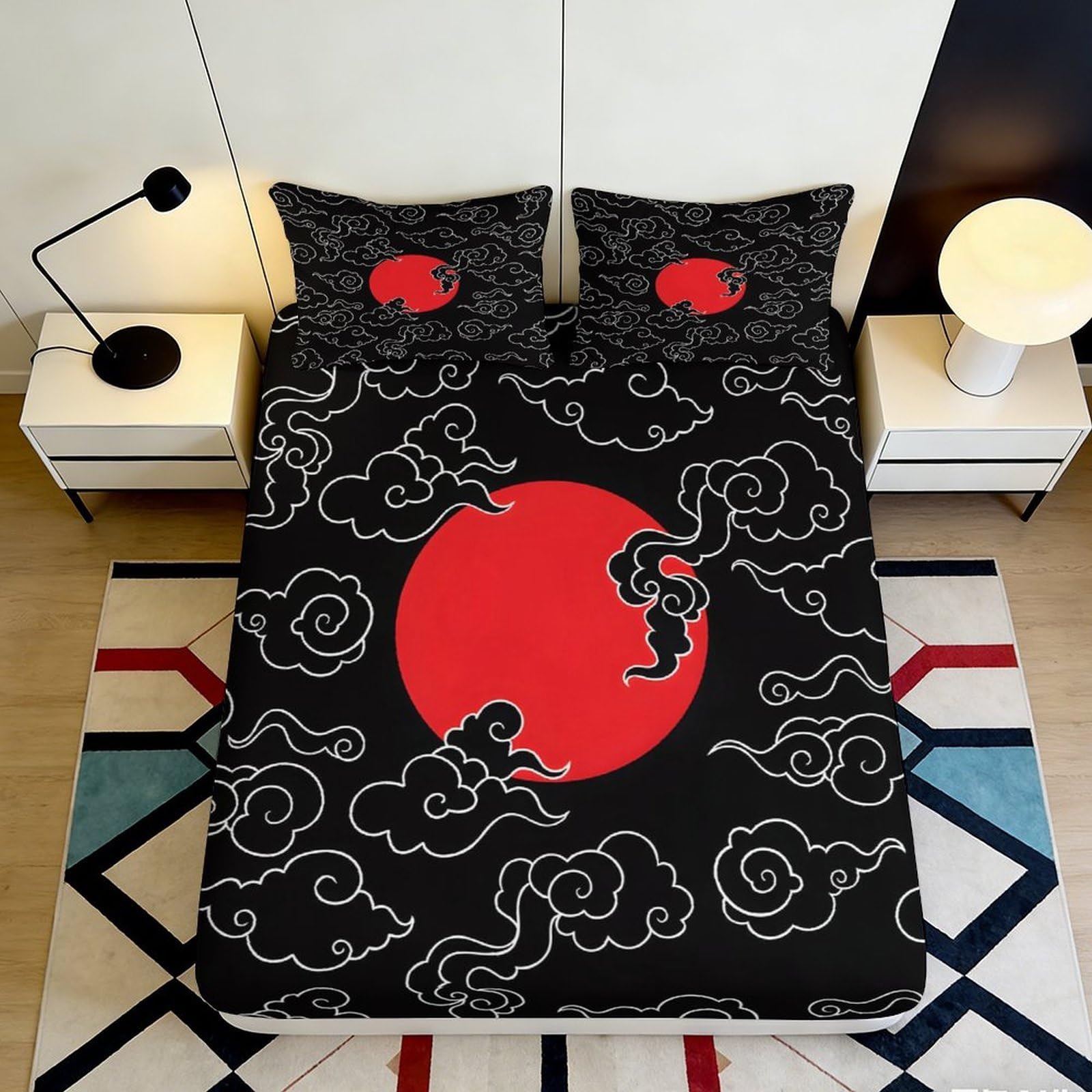 3D Printed Parrot Fitted Sheet Microfiber Deep Pocket Bedroom Bedding Non-Slip Parrot Mattress Fitted Cover Washable 160x200x25cm