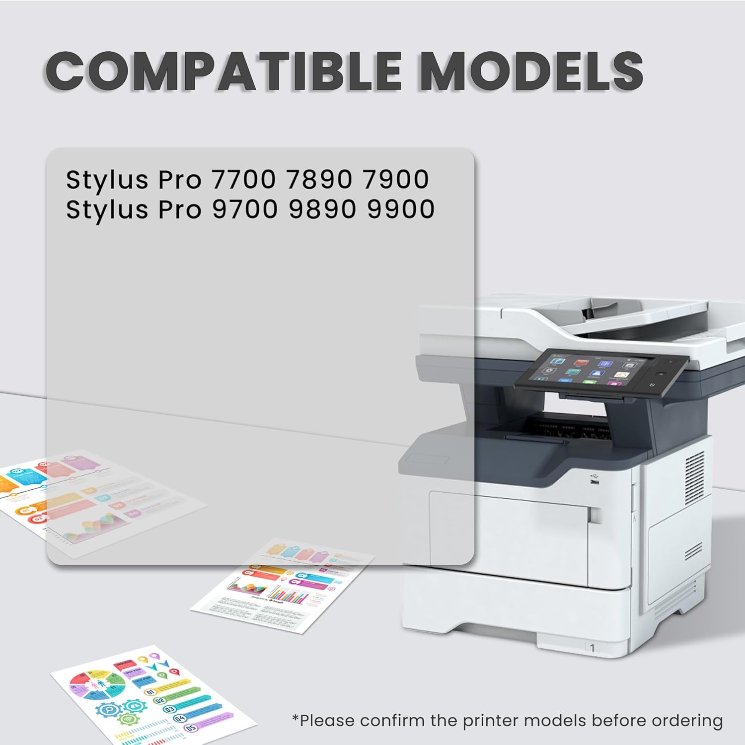 Remanufactured T596 Ink Cartridge (with Chip) 9-Pack T5961 T5962 T5963 T5964 T5965 T5966 T5967 T5968 T5969 Ink Set Compatible Stylus Pro 7700 7890 7900 9700 9890 9900 Printer Ink, High Capacity 350ML