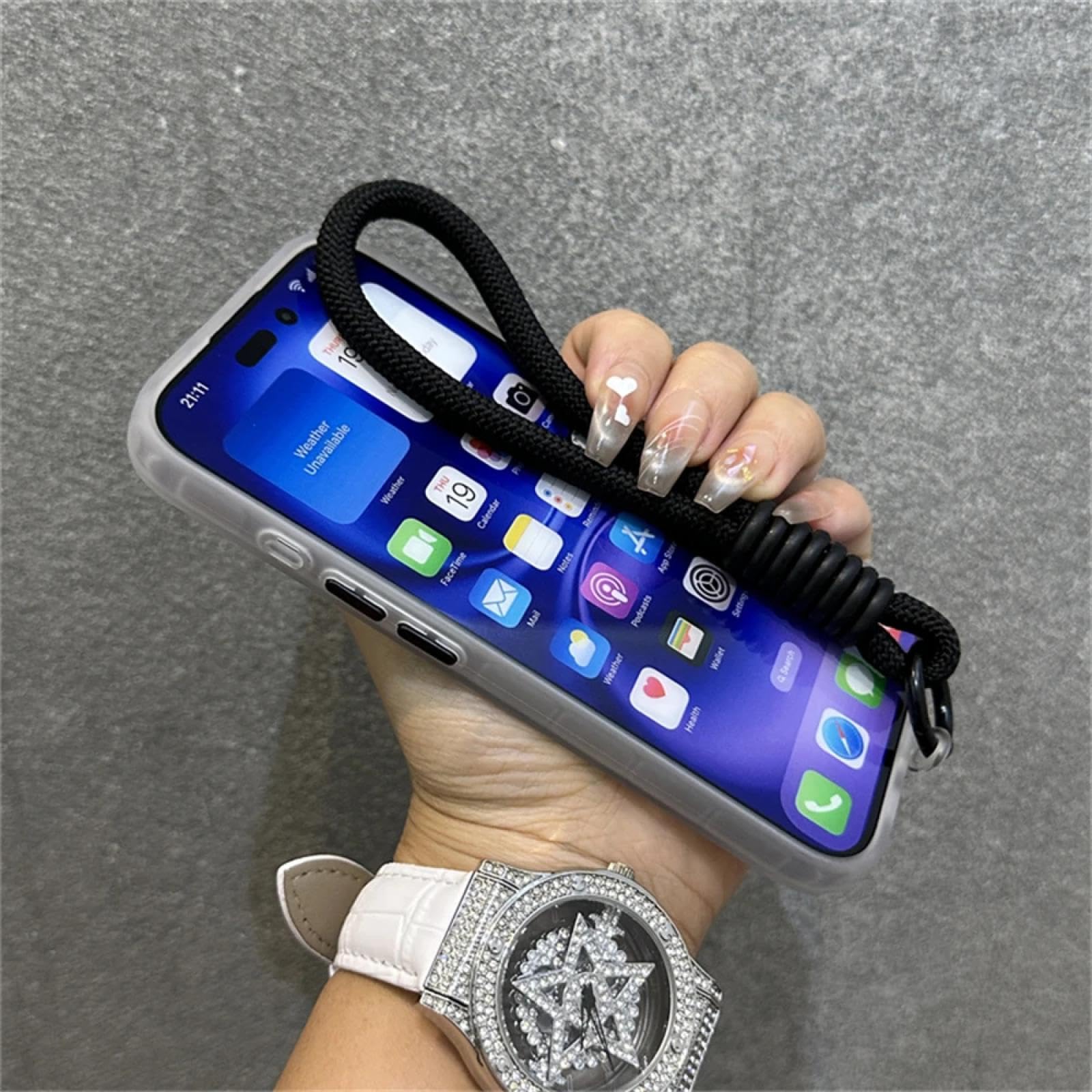Amazon.co.jp: RNOZX iPhone 8 7用 グリッターレーザーマットリスト