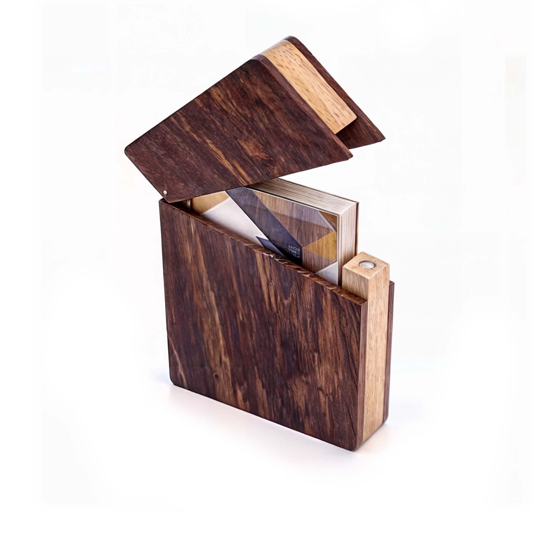 ZYNTIX Wooden Card Holder Wallet for Man - Elegant Wallet for Men, Slim Card Holder with Natural Finish, Handmade RFID Blocking Design, Compact & Stylish Accessory for Everyday Use 4